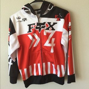 FOX Full Zip Hoodie - Face Mask Helmet style